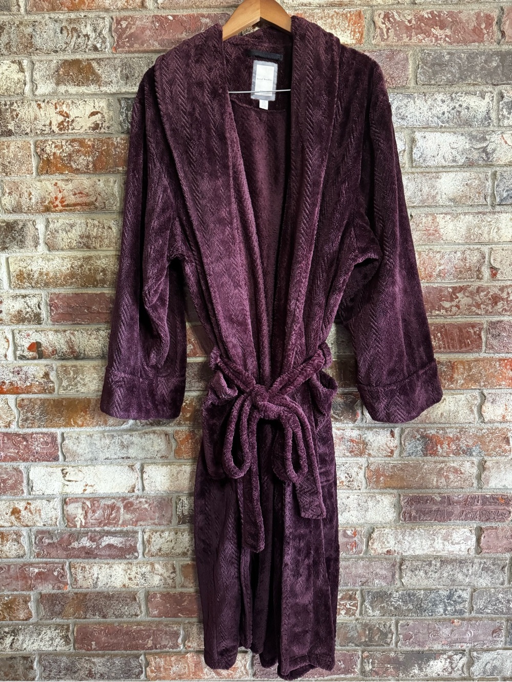 Plush Shawl-Collar Robe in Plum - Women's Cozy Loungewear
